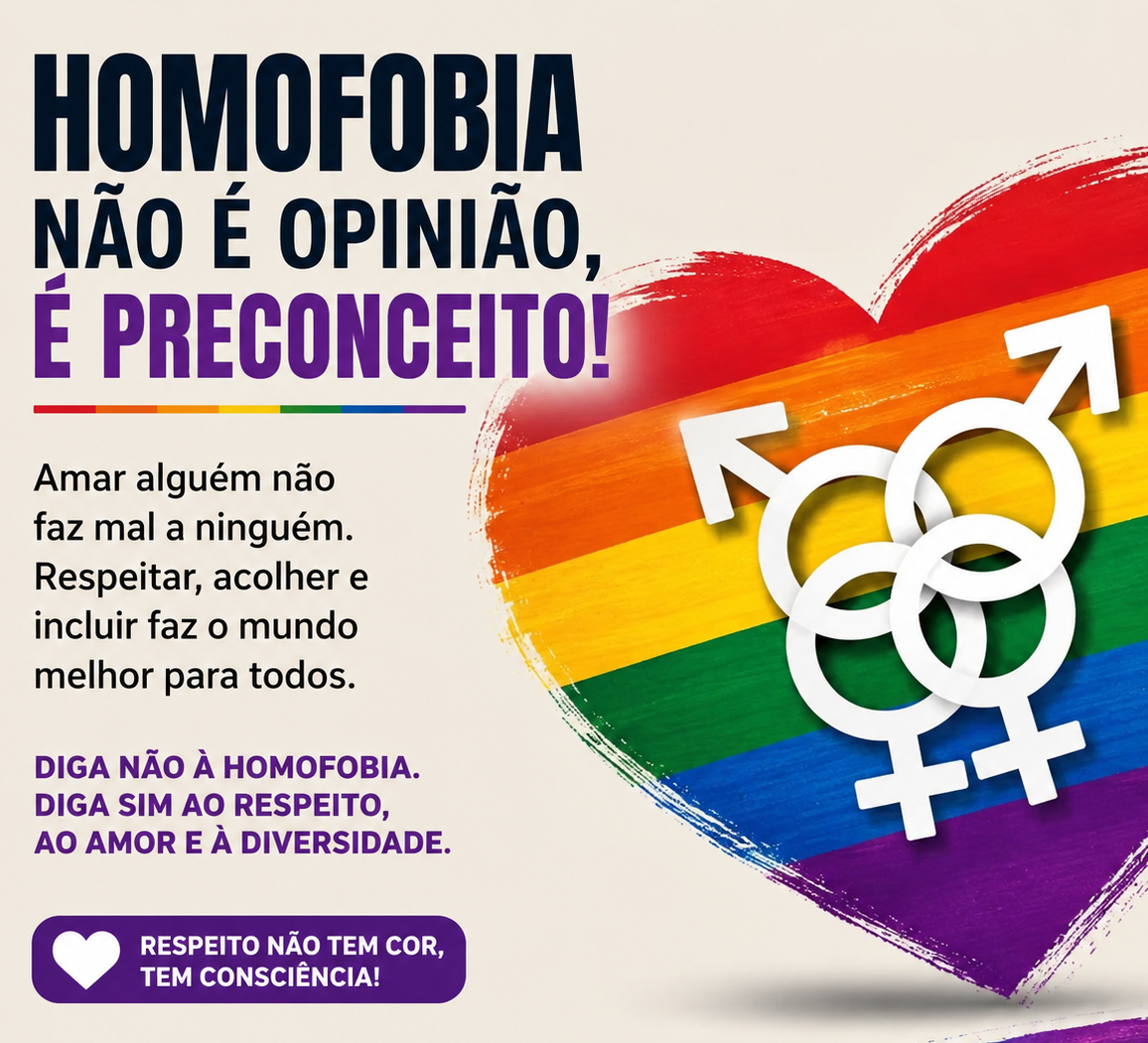 🌈 A Elite Serra Fm apoia essa causa. Respeito é para todos! ❤️